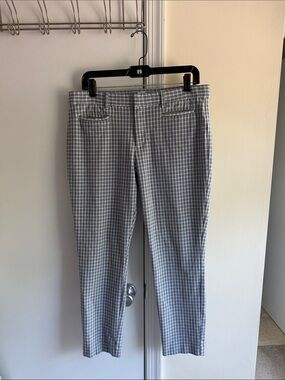 GAP Gray Windowpane Skinny Pants